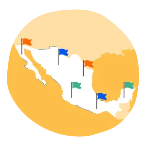 Mapa de Mexico - Pata Fiel