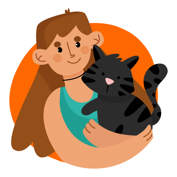 Mujer con gato - Pata Fiel
