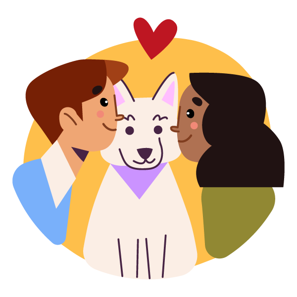 Pareja con perro - Pata Fiel